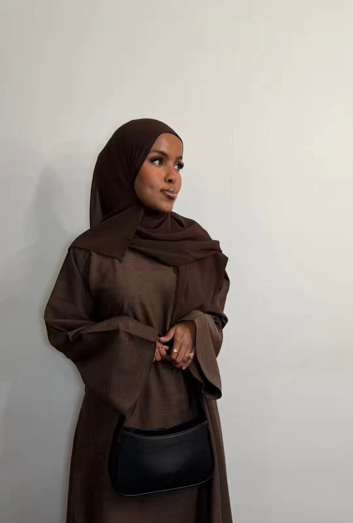 Abaya Brun linne 100% linen